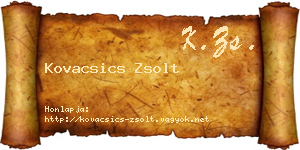 Kovacsics Zsolt névjegykártya